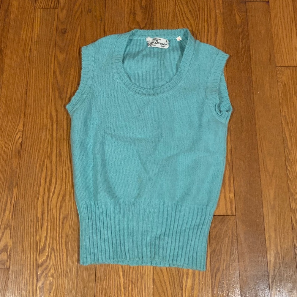 Jean Dessès Mint Knit Vest 💚
